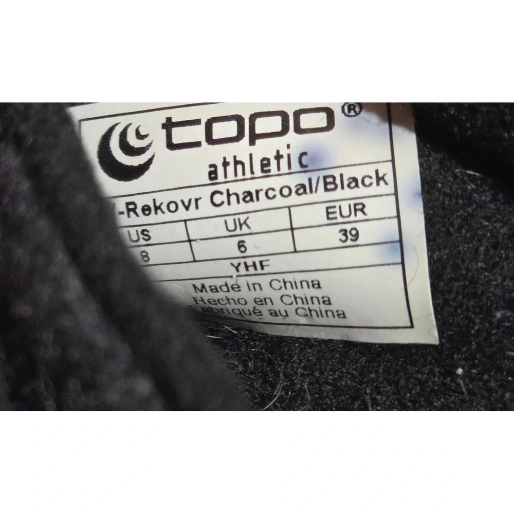 Topo Athletic Rekovr Recovery Shoes Womens Size 8 Black
